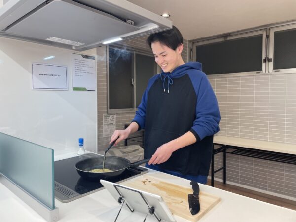 学生寮で生活している様子①