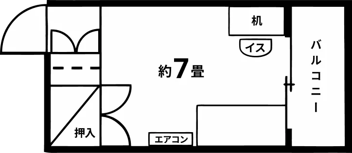 個室 約7畳 間取り図