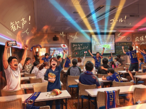 【神イベ】勉強だけじゃない！日本代表をみんなでガチ応援⚽️パブリックビューイング開催！